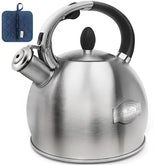 BAERFO tetera con acabado cepillado para cocina duradera