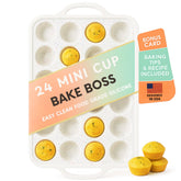 BAKE BOSS molde mini magdalenas 24 cavidades para hornear uniformemente