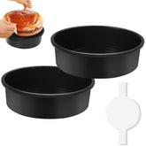 BakerChef pan bizcocho redondo de 10 pulgadas, juego de 2, ideal para capas altas.