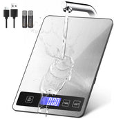 BakFee Balanza de cocina con acero inoxidable para medir hasta 15 kg con precisión.