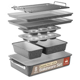 Bakken-Swiss set de horneado de 8 piezas montables para ahorro de espacio