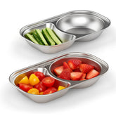 Bakpoco plato infantil de acero inoxidable con 2 divisiones para porciones definidas