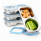 Bakpoco estuche snack acero inoxidable dos compartimentos, ideal para meriendas balanceadas.