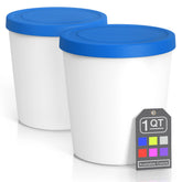 BALCI contenedores de helado dos-pack con tapas azules para conservar sabores