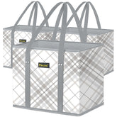 BALEINE 3Pk bolsas reutilizables con fondo reforzado para carga estable en la compra.