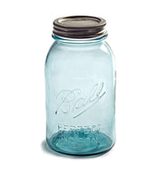 Ball Perfect Mason Aqua 32oz, vista frontal, ideal para conservas y decoración.