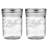 Ball tarros Mason boca ancha 16 oz con tapas y bandas para conservar alimentos