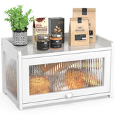 Caja pan bambang con ventana frontal ondulada para exhibir panes frescos