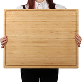 BAMOTTO CRAFTBAMBOO: tabla de corte 24x18 con mango estable para grandes preparaciones.