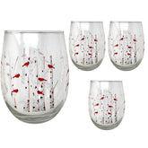 Copa BANBERRY DESIGNS con cardenales en abedules blancos, ideal para regalo navideño