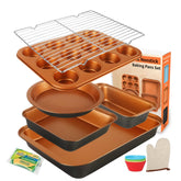 Barlket bandeja 9x13 dorada para hornear galletas y pasteles con liberación antiadherente.