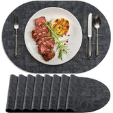 BARTHKIT manteles ovalados antideslizantes, ideal para comidas estables en cualquier mesa.