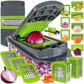 Bartnelli Cortador de vegetales Pro con conjunto de cuchillas para rebanar y picar rápido.