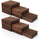 Barydat soportes de madera quemada para cupcakes, torre elegante para buffets.