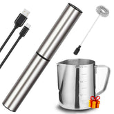 Basecent batidora eléctrica espuma leche para cappuccino suave y cremoso.