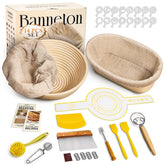 BAVIFY cesta banneton redonda de 9 pulgadas para fermentación uniforme