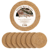 BAVIFY manteles redondos de 13 pulgadas, tejido boho, protegen la mesa con estilo.