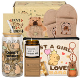 Vaso de vidrio Bayelove Capybara 16 onzas para bebidas refrescantes.