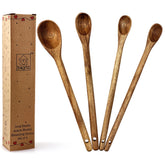Bayti cucharas medidoras en acacia con mango largo para mediciones precisas