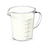 BCnmviku vaso medidor de vidrio 500 ml con pico en V para verter con precisión.