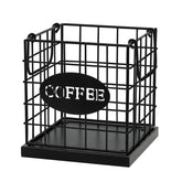 BCOZLUX soporte cápsulas de café con base de madera rústica negra