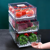 Bealy nevera: dos contenedores grandes con drenaje para alimentos frescos.