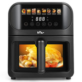 Bear Air Fryer, frontal en acero inoxidable, cocción uniforme sin voltear