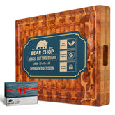 Tabla BEAR CHOP de acacia 20x15 con refuerzo de 4 lados para mayor durabilidad
