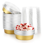 Beasea molde tarta 4 pulgadas con tapa para porciones individuales listas para hornear