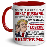 BECHUSKY Taza Valentín para Esposo 11oz, regalo perfecto para sorprender