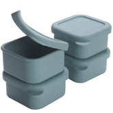 Becokit bandeja congelar media taza azul, cuatro unidades, porciones listas para comidas.