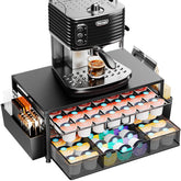 Becomrock Organizador K-Cup dos niveles, cápsulas ordenadas para inicio rápido del café.