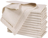 Servilletas Bedding Craft de lino y algodón natural con encaje para mesa elegante.