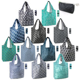 BeeGreen bolsas de compra XL con diseño geométrico, ideales para compras grandes y sostenibles.