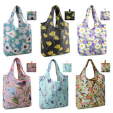BeeGreen bolsas regalo reutilizables florales, almacenamiento práctico para regalos sostenibles.
