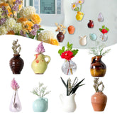 BEHEGTYE mini jarrones imanes 3D florales para decorar la nevera.
