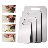BEIMING tabla de cortar acero inoxidable 15-3x11 pulgadas, ideal para carnes y verduras sin contaminación cruzada.
