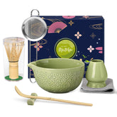 Beiyunee cuenco de matcha con boquilla para verter sin goteo.