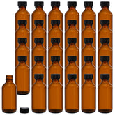 Bekith 30 frascos de vidrio ámbar con tapas negras, perfectos para aceites esenciales.