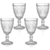 Bekith copas de vidrio claras de 10 oz, juego de 4 para bebidas frías.