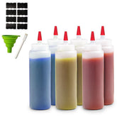 Botellas Bellemain para condimentos, kit de 6, almacenamiento limpio para salsas.