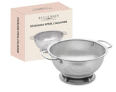Colador Bellemain 3qt con mango, drenaje rápido para pastas.