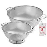 Bellemain colador acero inoxidable micro-perforado 3qt para escurrir rápido