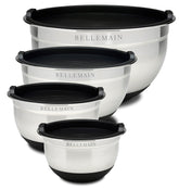 Bellemain tazones de acero inoxidable con tapas para mezclar y almacenar.