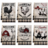 Toalla Bencailor con gallo retro, ideal para secar platos