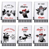 Bencailor toallas con vacas en estilo retro para decorar la cocina.