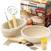 Benicci cesta Banneton de 9 pulgadas para levar pan con textura uniforme