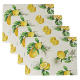 Manteles Benson Mills de corcho con limones protegen la mesa con estilo.