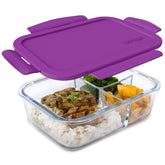 Bentgo Glass caja de almuerzo con sello hermético para evitar fugas.