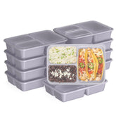 Bentgo Prep: set de 20 contenedores 3 compartimentos, perfecto para llevar comidas balanceadas.